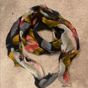 Multicolor Feather Women's Scarf